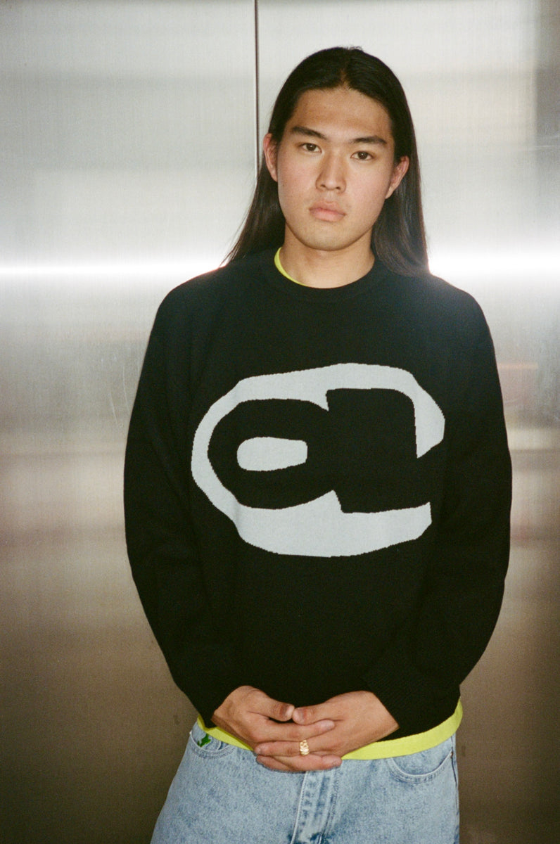 aye knitted jumper - black – always do what you should do