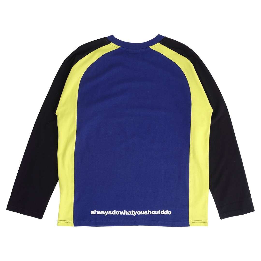 animal panelled longsleeve tshirt - navy – always do what you 