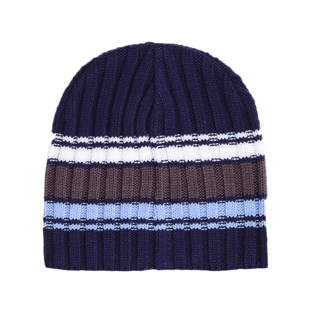 cable knit clyde beanie - silver/grey/blue – always do what you