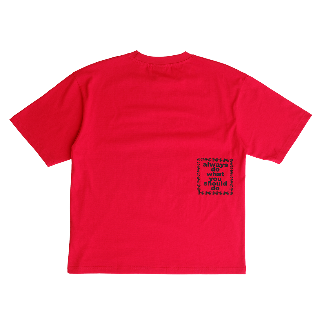 fanning tshirt - red – always do what you should do