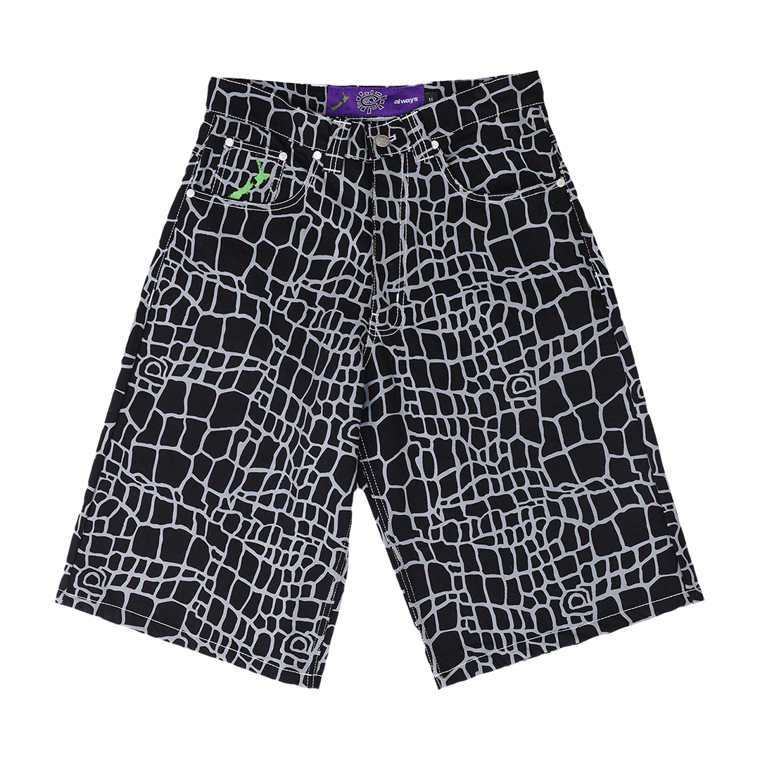 croc print denim shorts – always do what you should do