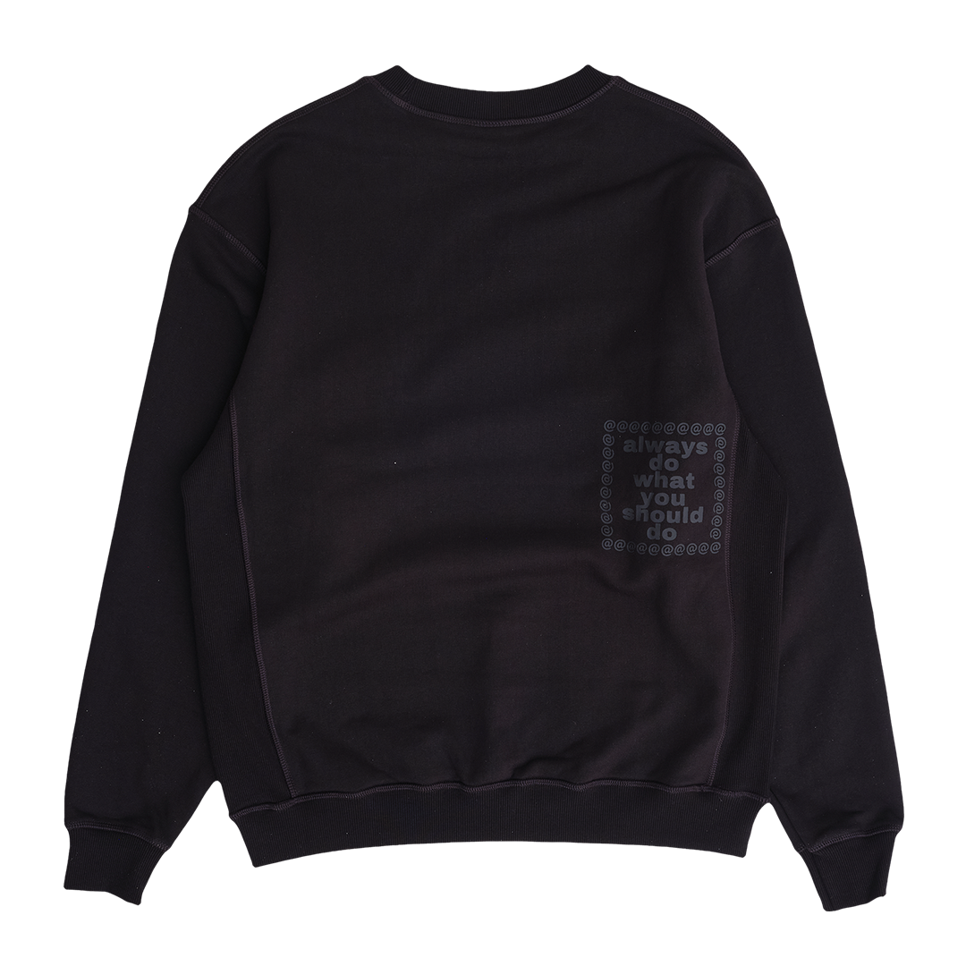 panelled always crewneck - black – always do what you should do