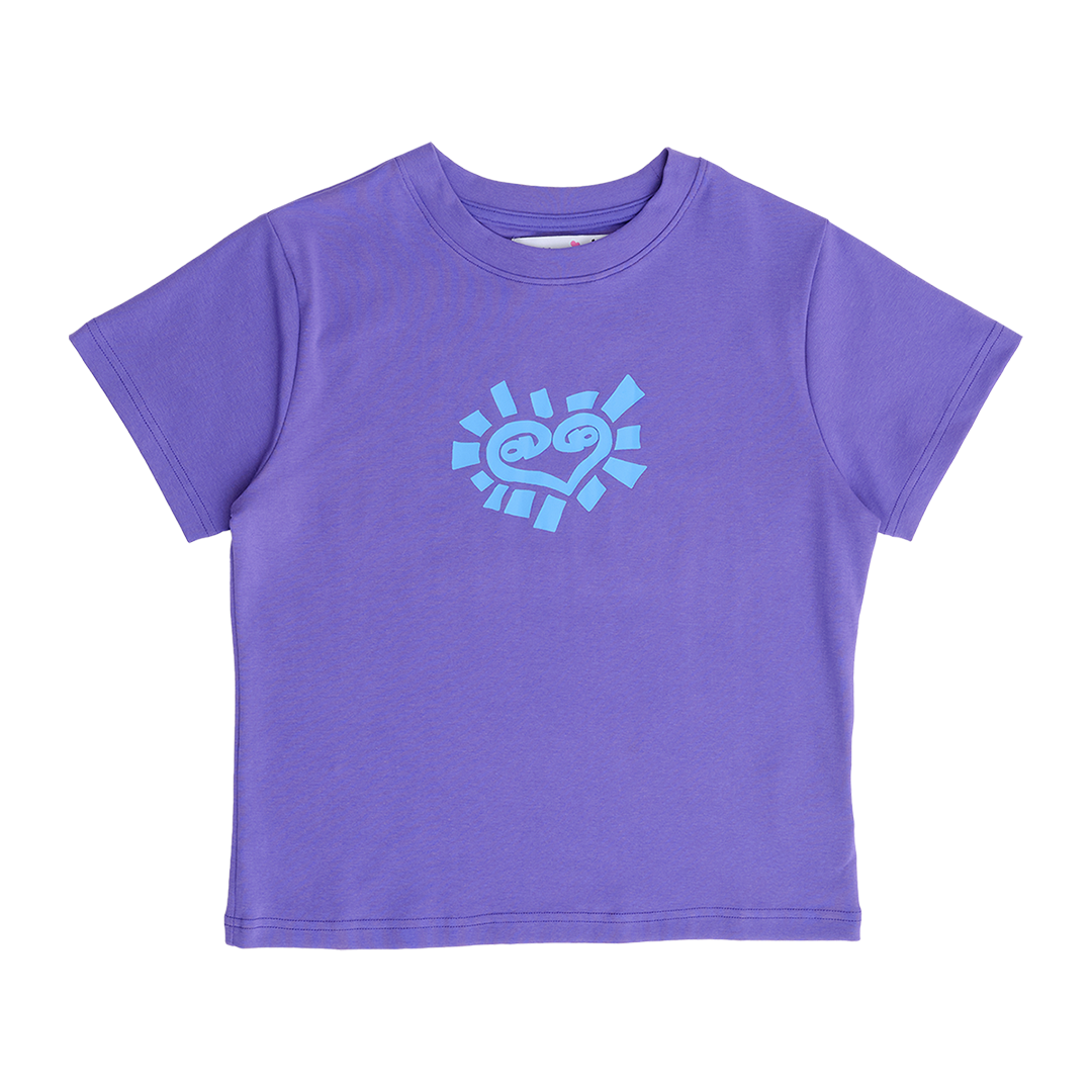 heart sun baby tee - purple – always do what you should do