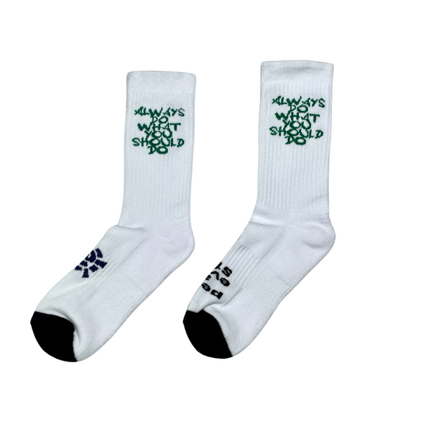 adwysd cohesive sock - green / white