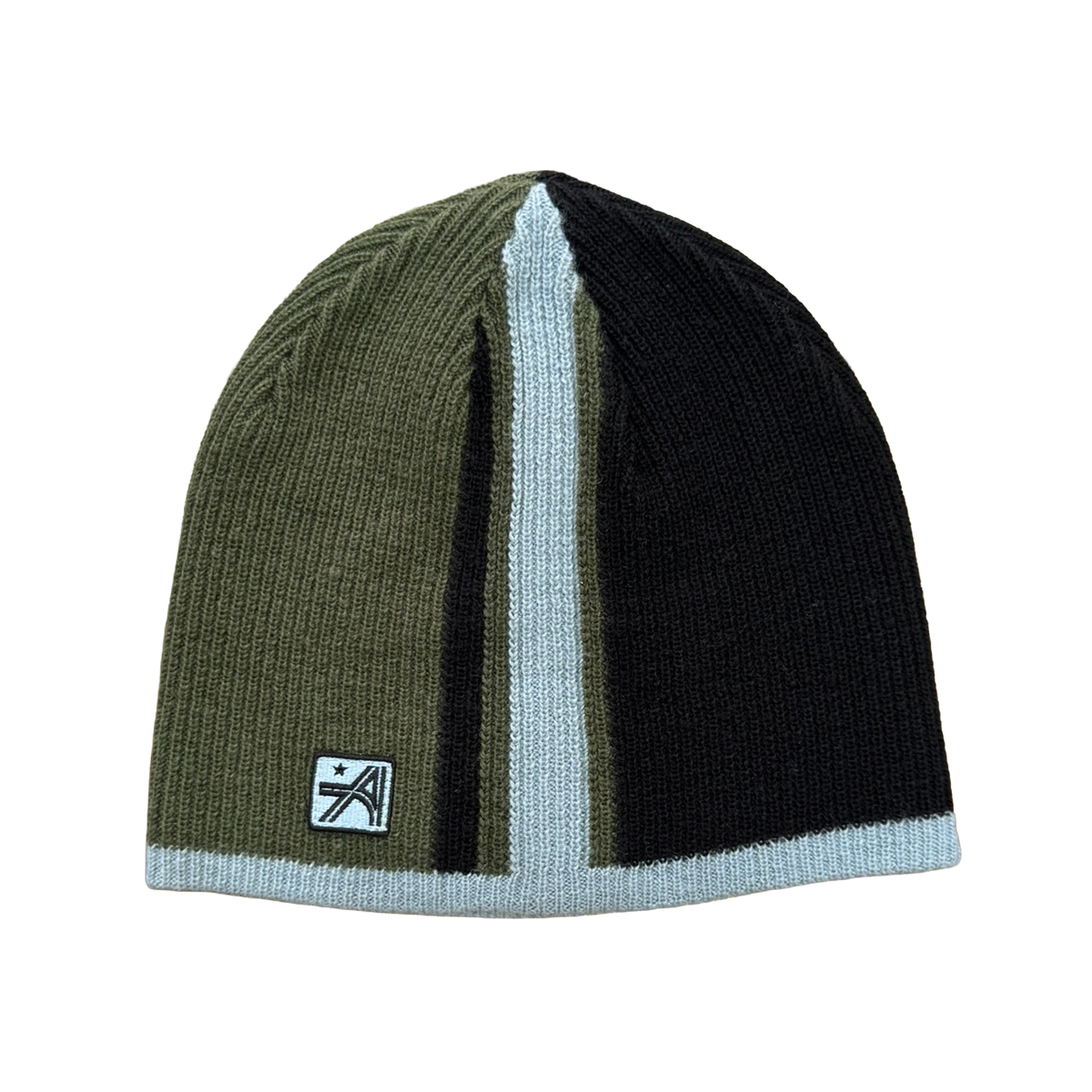 stripe beanie - khaki/blue/black – always do what you should do