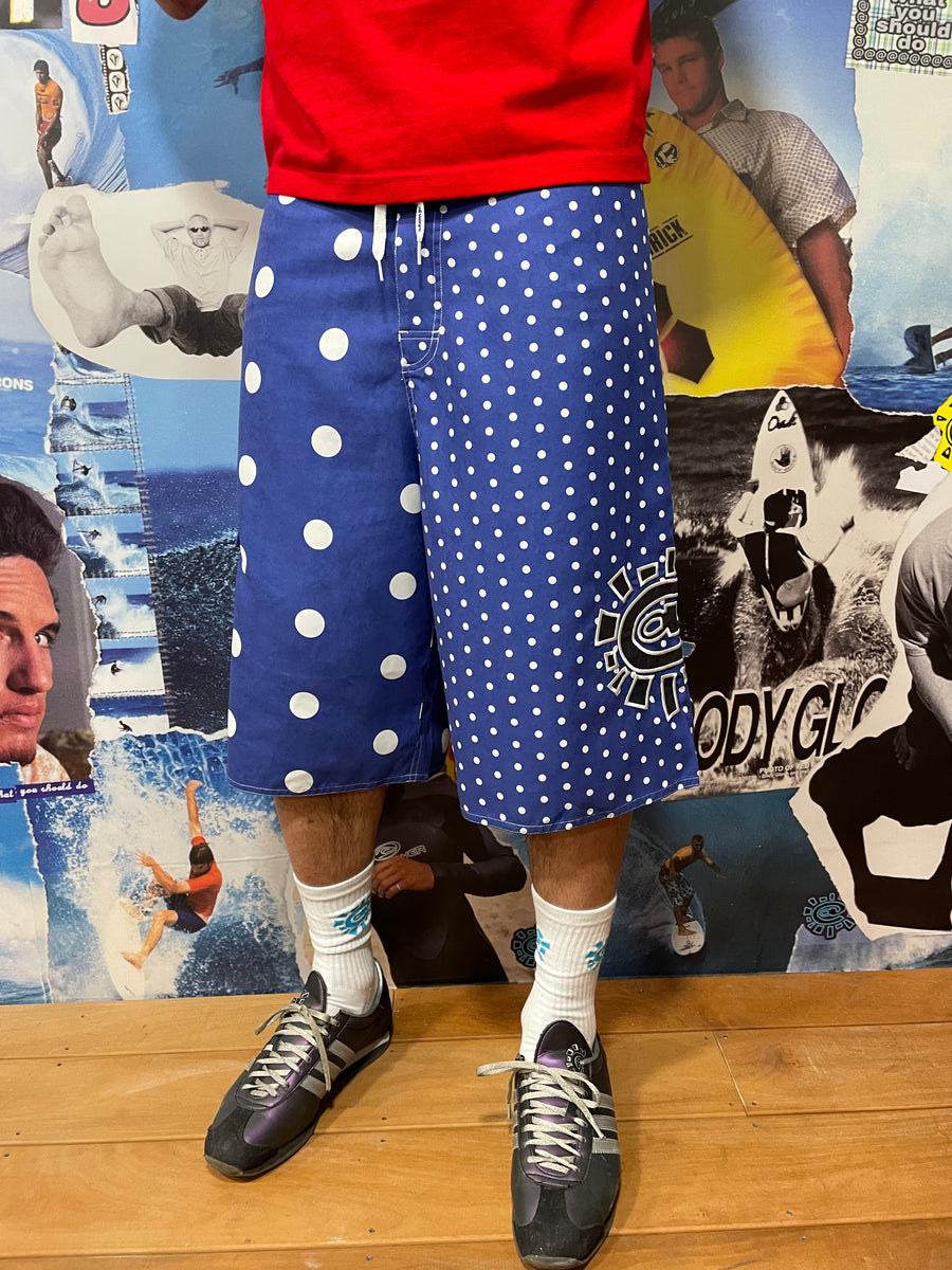 AI board shorts - blue/white poker dot – always do what you should do