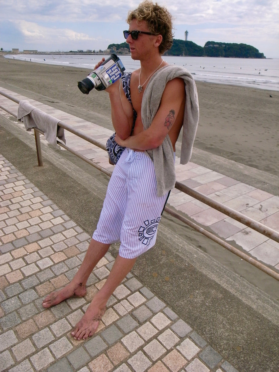 A.I boardshorts - white pinstripe – always do what you should do