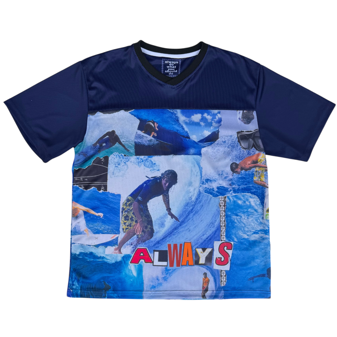 Always what should I do 半袖シャツ surf collage football top – always do what you should do