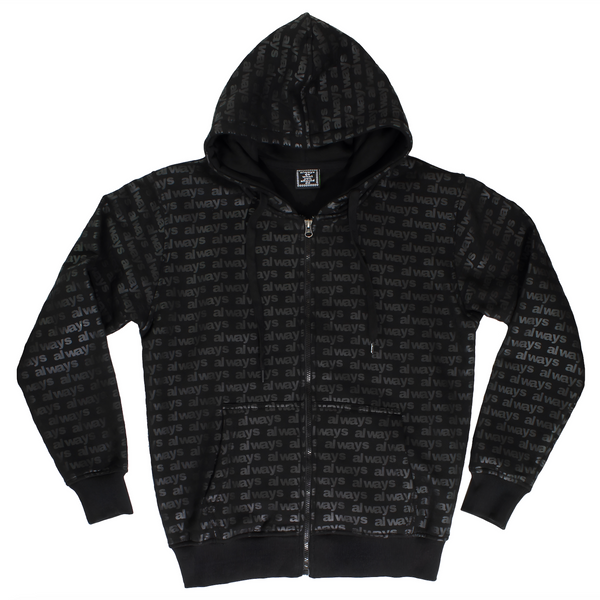 mac zip up hoodie black