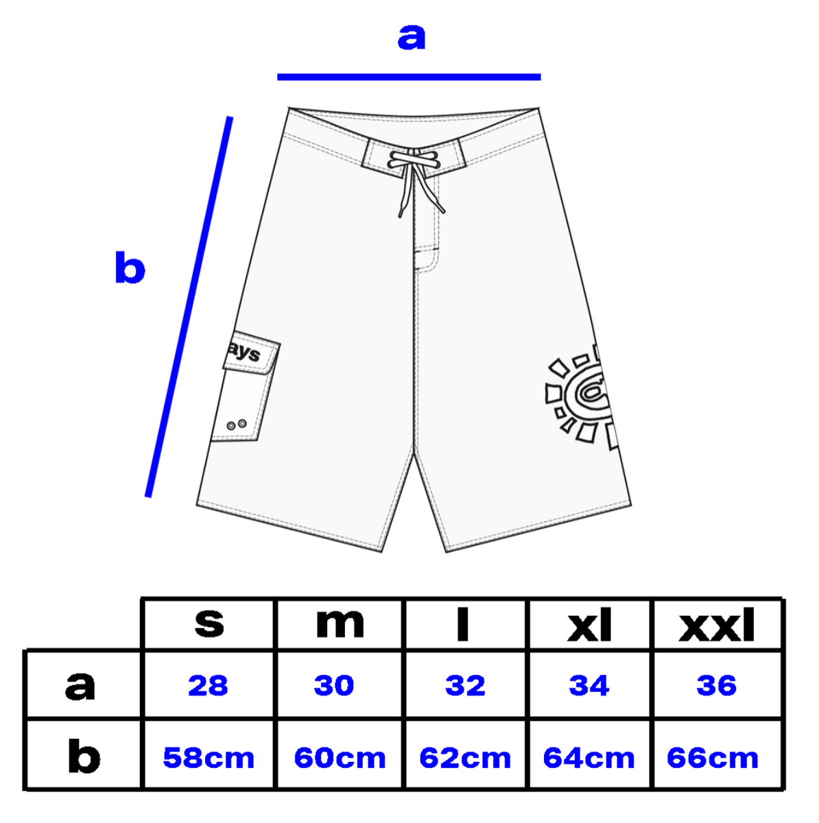 AI board shorts - red/yellow – always do what you should do