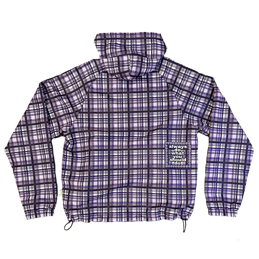 purple plaid bandemic jacket – always do what you should do purple plaid bandemic jacket – always do what you should do