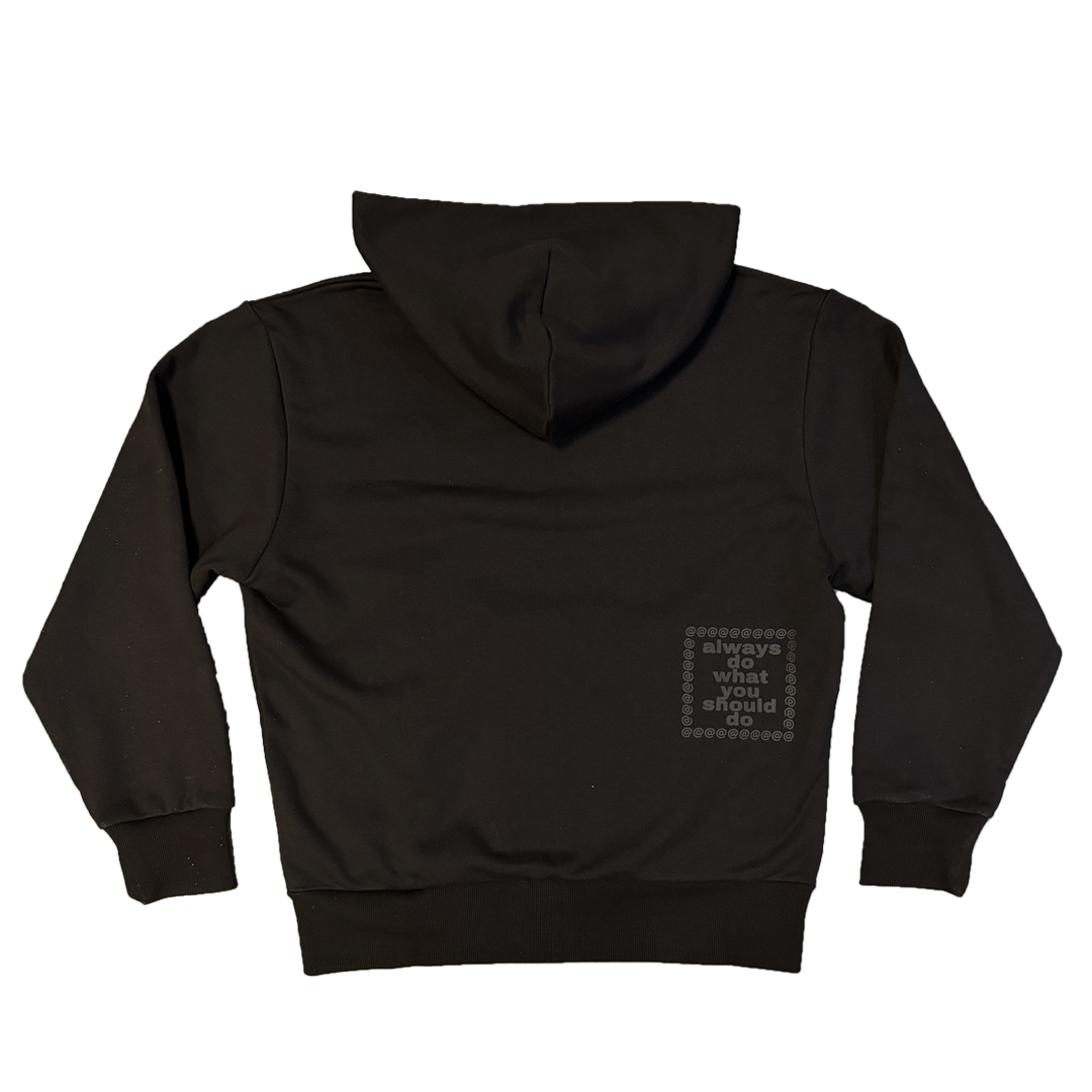 premium zip up hoodie - black – always do what you should do premium zip up hoodie - black – always do what you should do