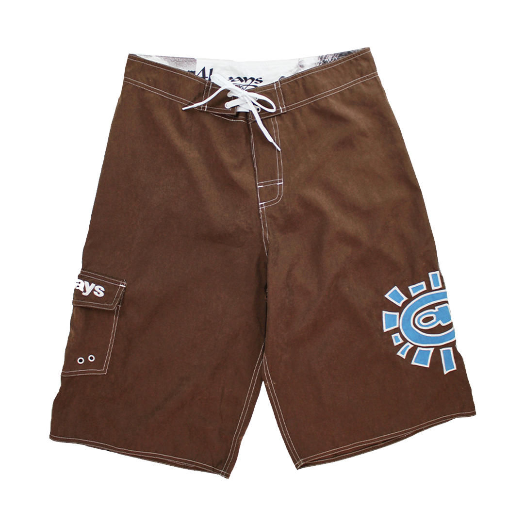 AI board shorts - brown / blue – always do what you should do AI board shorts - brown / blue – always do what you should do