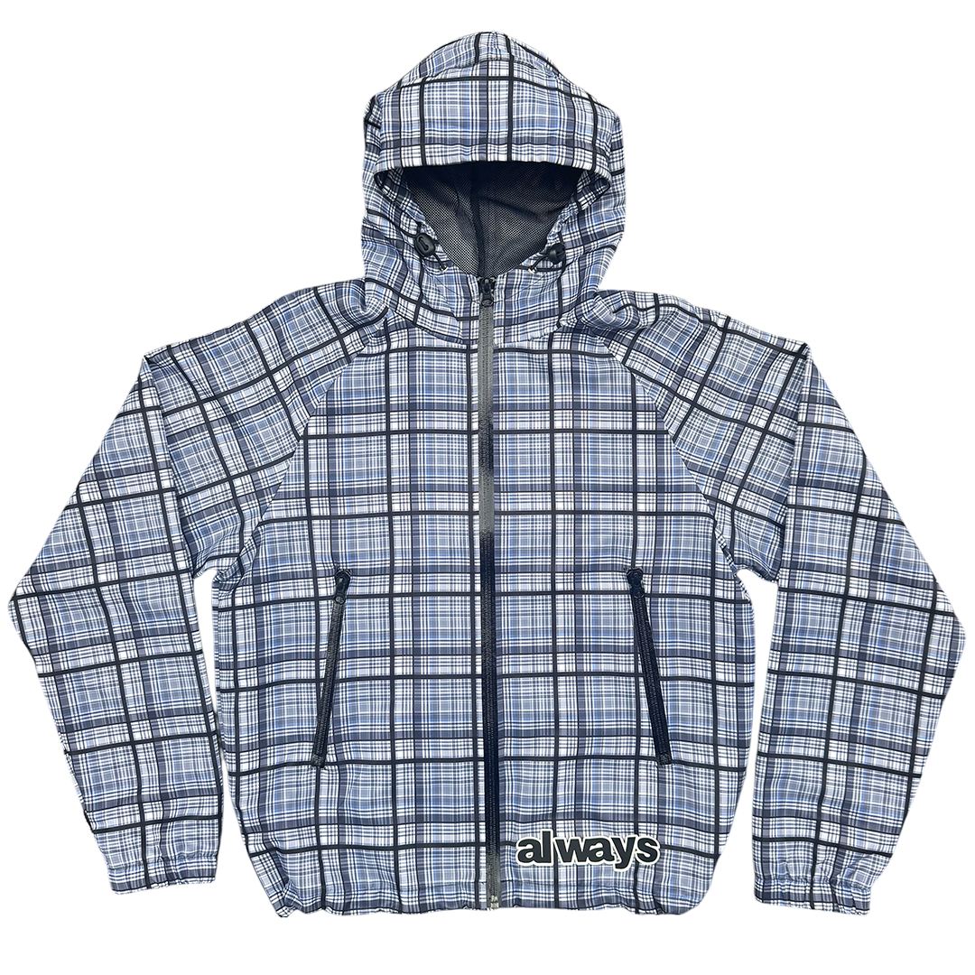 plaid bandemic jacket - blue / grey – always do what you should do