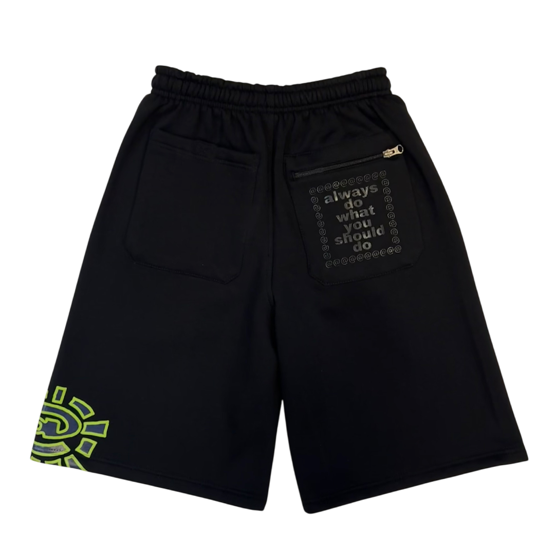 relaxed jogger shorts - navy/green @sun – always do what you should do relaxed jogger shorts - navy/green @sun – always do what you should do