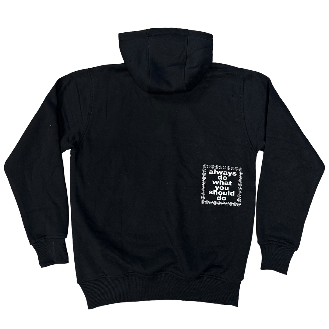 he@rt hoodie - black – always do what you should do