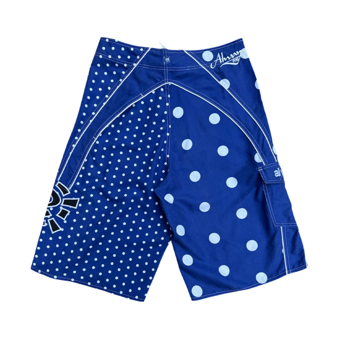 AI board shorts - blue/white poker dot – always do what you should do