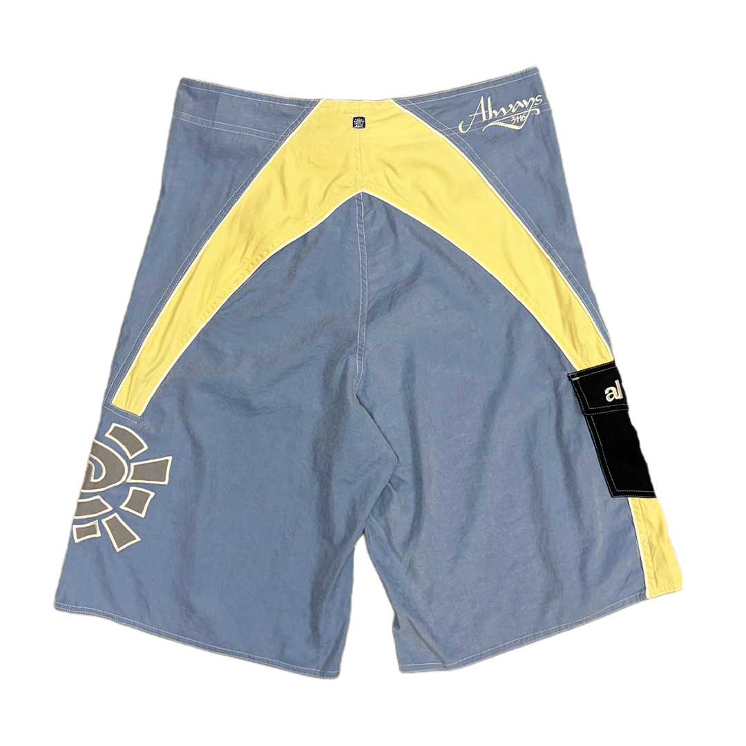 A.I boardshorts - blue/yellow – always do what you should do
