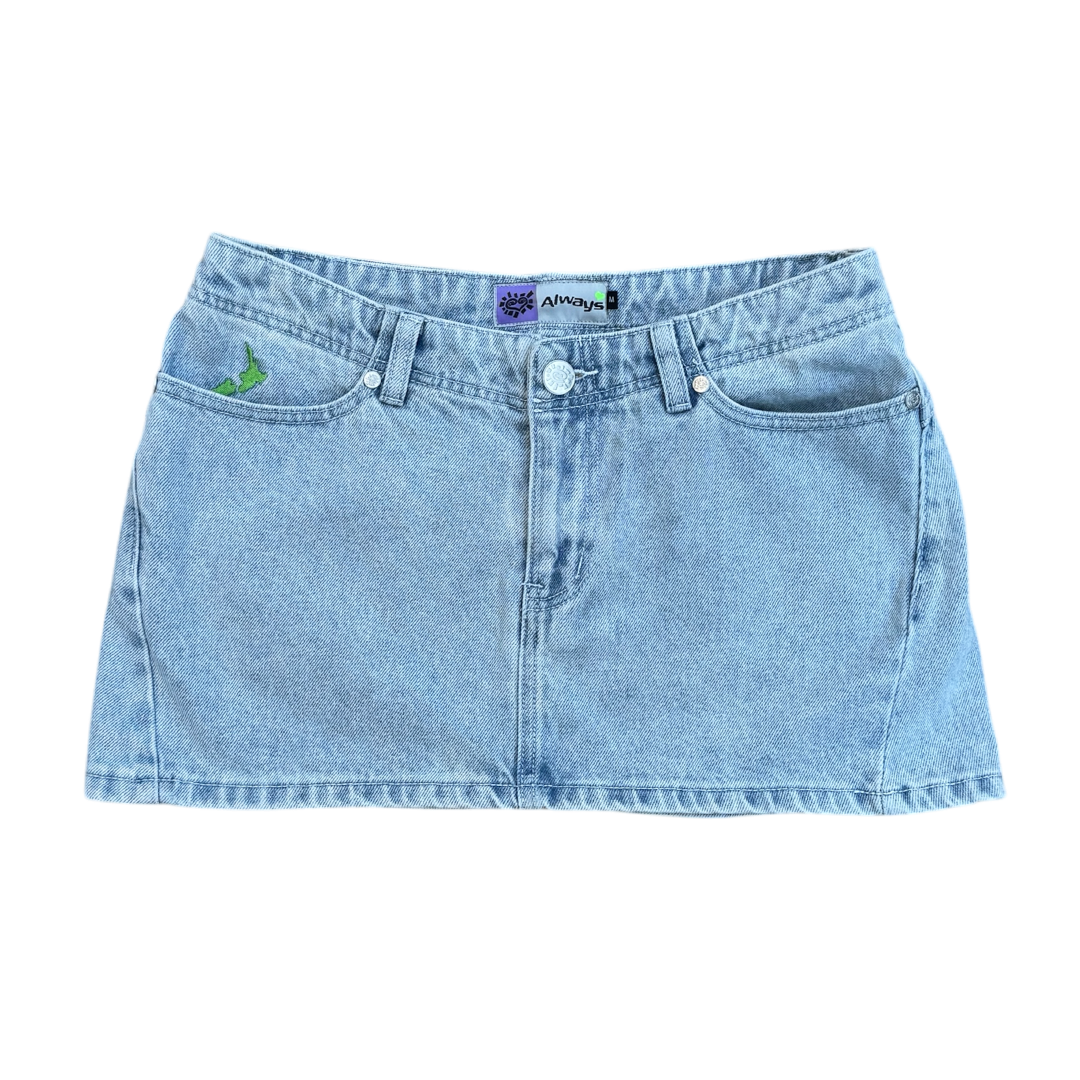 always do what you should do デニムミニスカート VW @sun mini denim skirt - light blue – always do what you should do