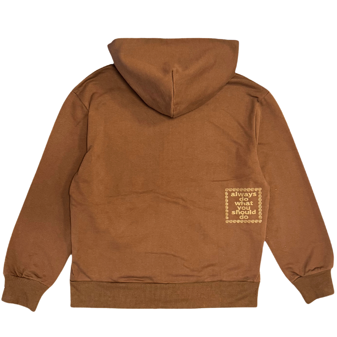 premium zip up hoodie - brown – always do what you should do premium zip up hoodie - brown – always do what you should do