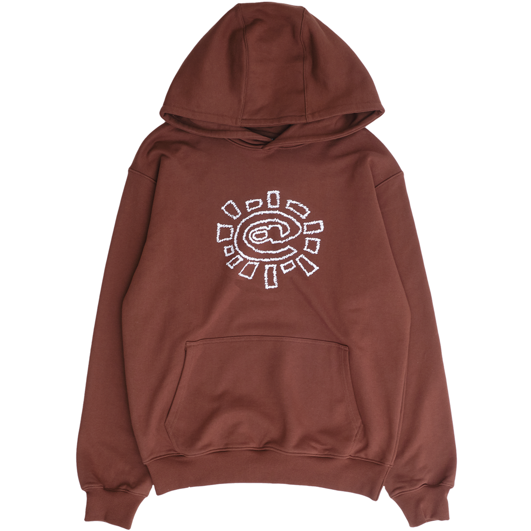 scribble @sun hoodie - brown – always do what you should do