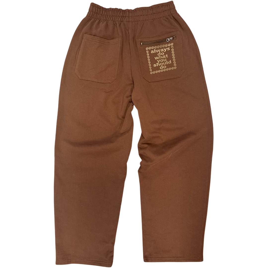 premium no cuff jogger - brown – always do what you should do