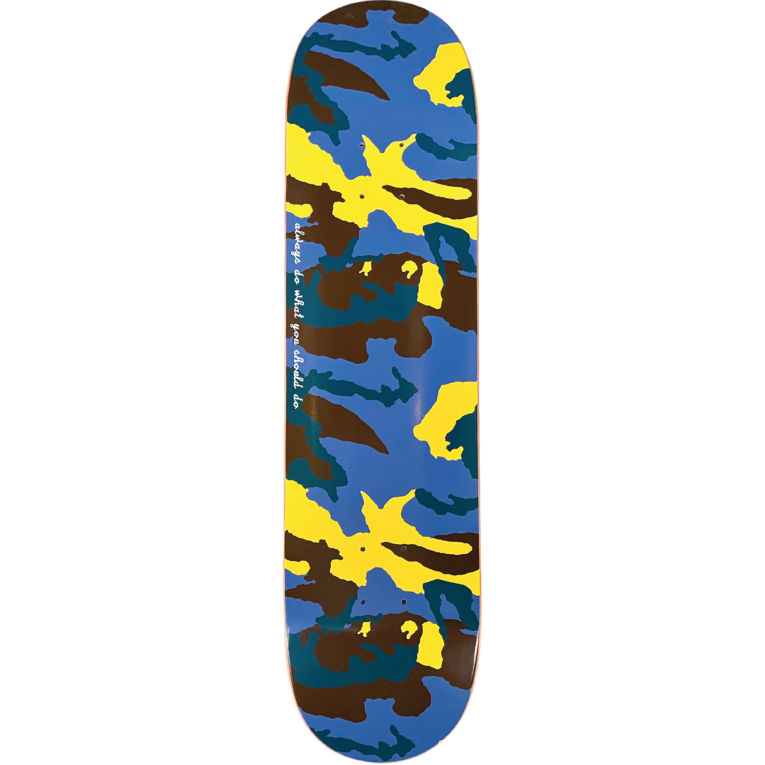 8.0 - camoprint skateboard – always do what you should do