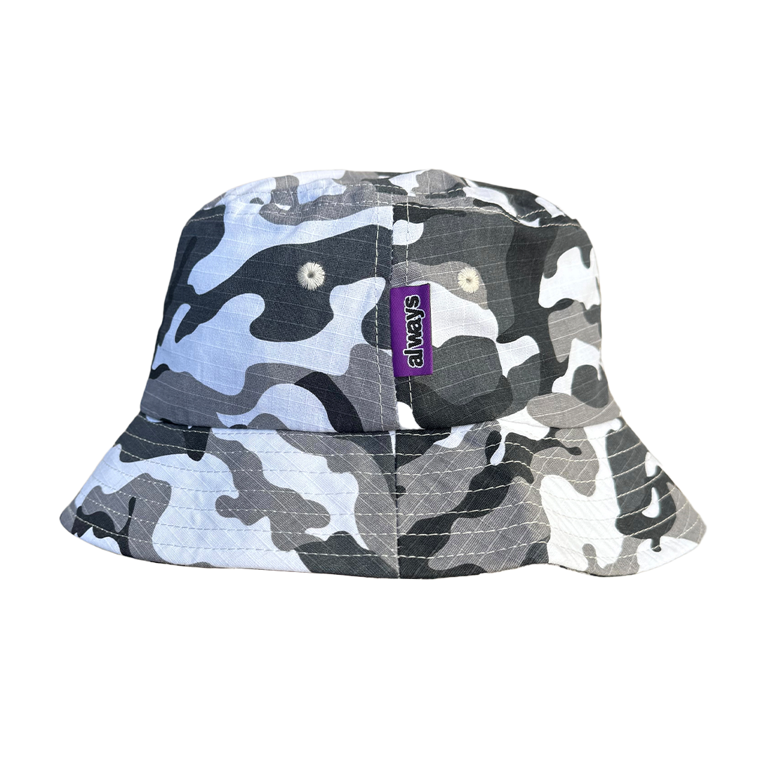 ripstop bucket hat - snow camo – always do what you should do
