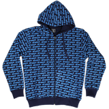 mac zip up hoodie blue