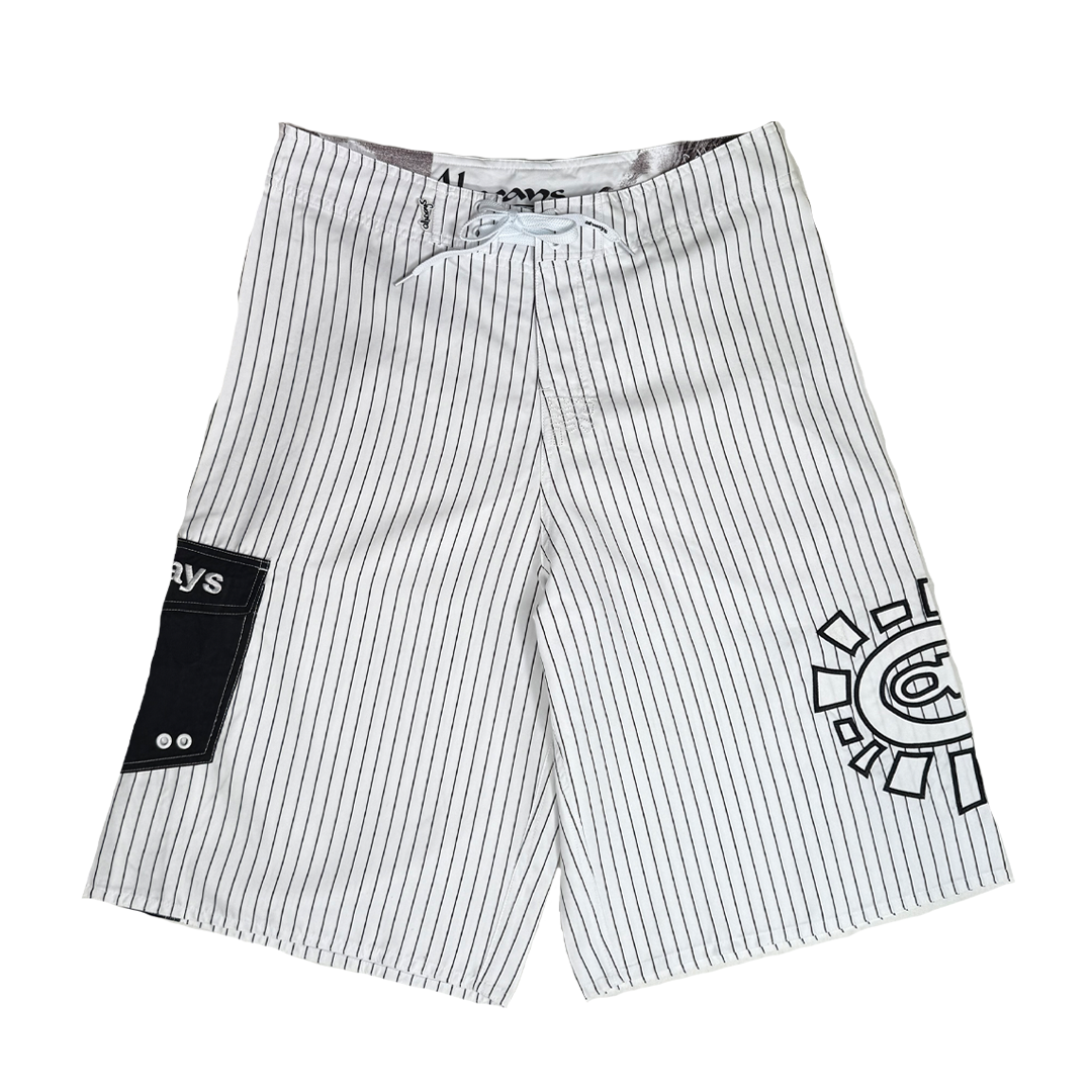 A.I boardshorts - white pinstripe – always do what you should do