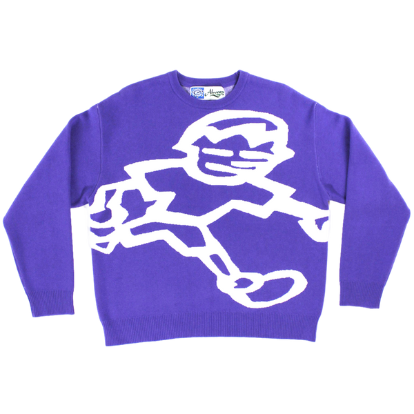 ethan knitted sweater purple