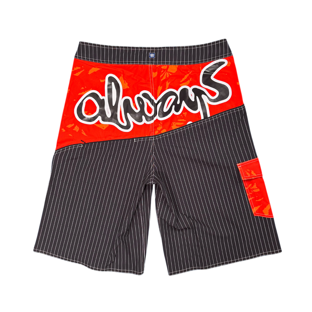 red leaf stripe boardshort - new style – always do what you should do