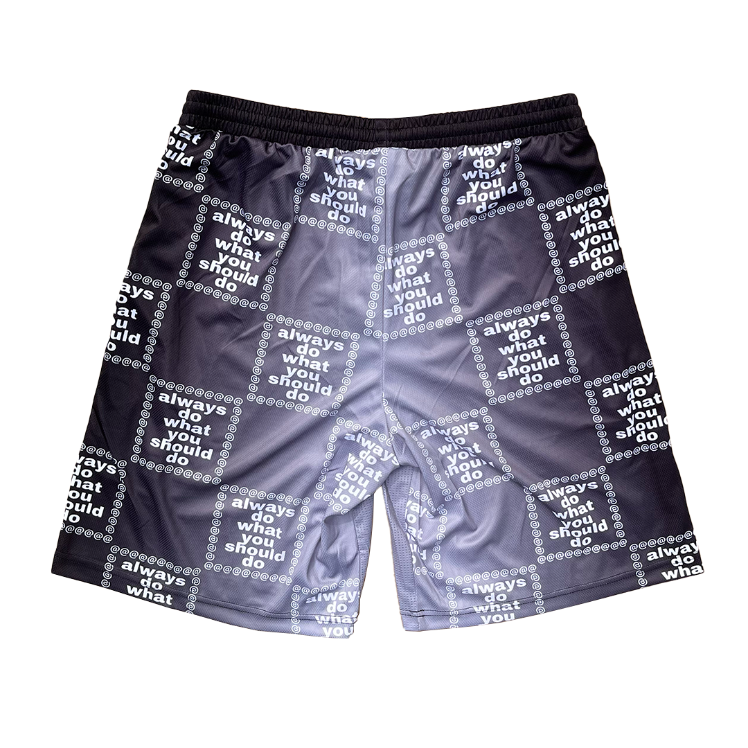 パンツ alwaysdowhatyoushoulddo shorts adwysd grid gradient short - black/silver – always do what you