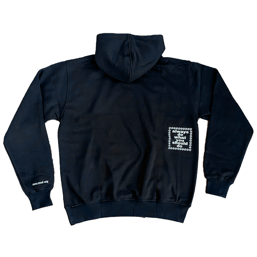 black @sun hoodie – always do what you should do black @sun hoodie – always do what you should do