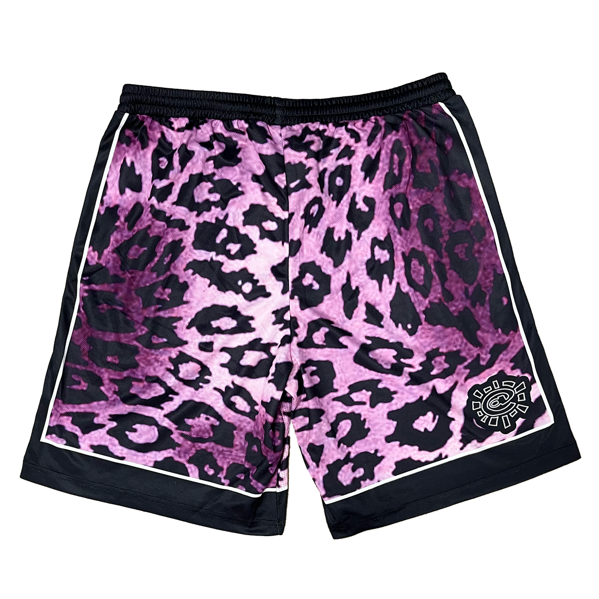 leopard court short - black / purple – always do what you should do