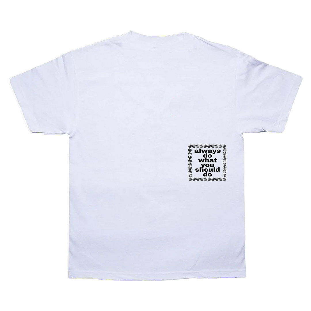 white @sun tshirt - blue / blue – always do what you should do