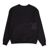 the king cotton crewneck - black