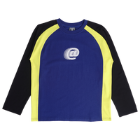 animal panelled longsleeve tshirt - navy