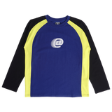 animal panelled longsleeve tshirt - navy