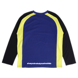 animal panelled longsleeve tshirt - navy