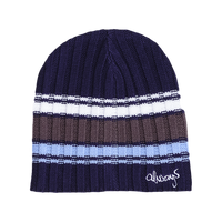 cable knit clyde beanie - silver/grey/blue
