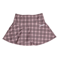 heart logo skort - brown plaid