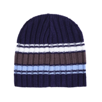 cable knit clyde beanie - silver/grey/blue