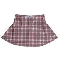 heart logo skort - brown plaid