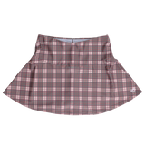 heart logo skort - brown plaid