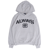 stencil applique hoodie - grey