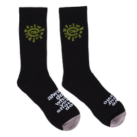 green @sun sock - black