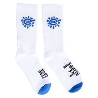blue @sun sock - white