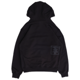 stencil applique hoodie - black