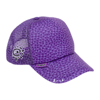 coral pattern trucker cap - purple